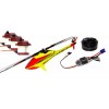 SAB Mini Comet Con Motor ESC, Palas y BK Servo combo Rojo/Amarillo