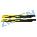 Align T-Rex 600N Carbon Fibre Blades (Black/Yellow)