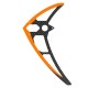 Vertical fin, carbon, neon-orange, LOGO 700