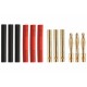 Gold connector Ø2.0mm 3 pairs