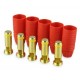 YUKI MODEL gold connector AS150 anti spark 5 plugs red housing