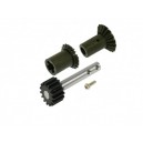 Front drive gear set and Pulley Shaft with Steel Gear (15T)