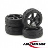 Tire & Rim Set 5 Spokes Design Profi black