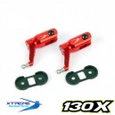 Alu. Main Blade Grip w/ Thrust Bearing (Red) Blade 130X