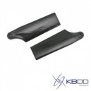 KBDD 450 Size Black Tail Rotor Blades (59.6mm)