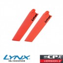 Lynx Heli Innovations Plastic Main Blade 105 mm MCPX Neon Orange
