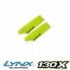 130X Plastic Tail Blade 29mm Neon Yellow 