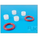 RJX O-ring and Silicone Gromments Sets (4pcS white+ 2pcs red) 