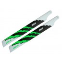 Zeal Blades Carbon Fiber Blades 255mm Energy Green 