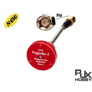 RJX Pagoda-2 Omni Antenna 5.8G Transmitter Receiver LHCP SMA Male for RC FPV Racing Drone Red 1 PCS