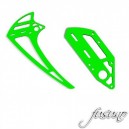 FUSUNO G10 Neon Green Vertical Fins and Tail Case 2mm Goblin 700