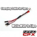 Charging Cable for 3pcs Nano CPX MCX MSR Lipo