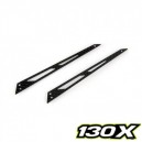 Xtreme Productions Carbon Tail Boom Supports (Black) 130X