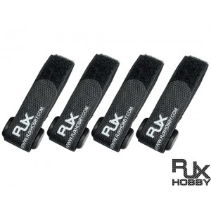 RJX Battery Strap 200 X 20mm x 4pcs Black for FPV Racing